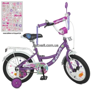 Велосипед детский PROF1 14д. Y14303N, Blossom, сиреневый